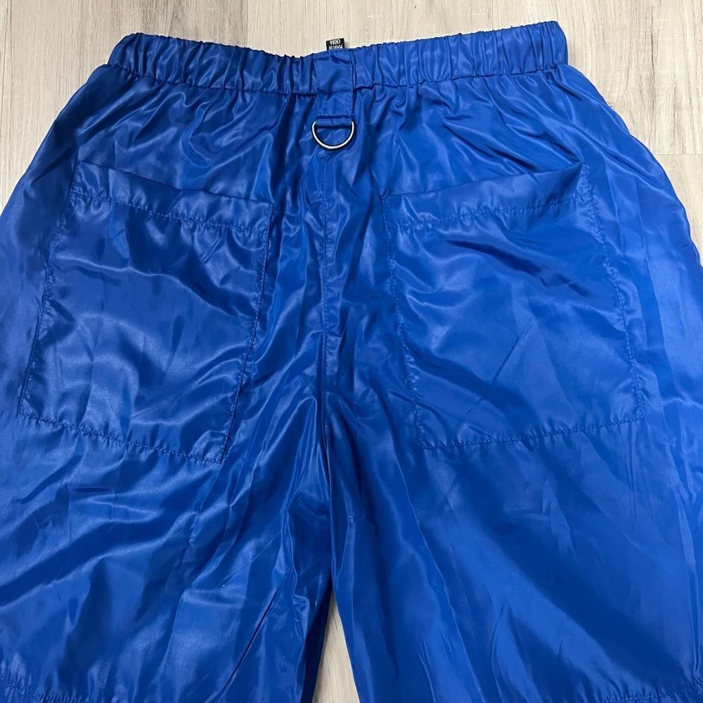 NWOT Current Mood x Dolls Kill electric blue rave pants sz XS lightweight - Picture 13 of 14